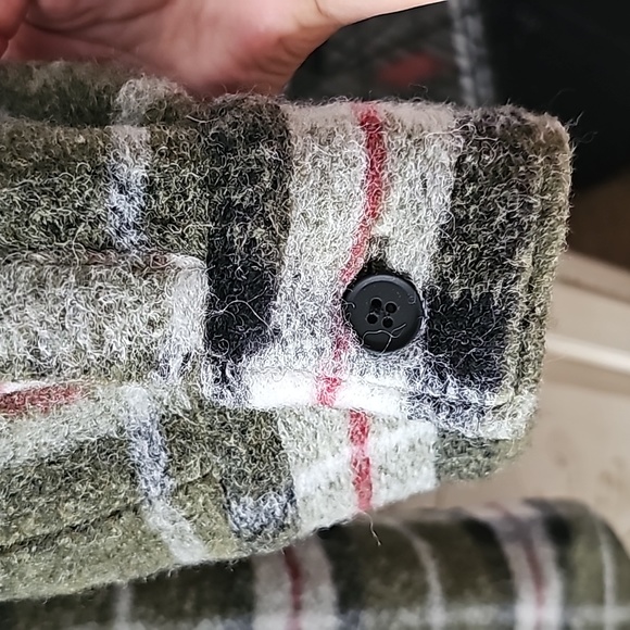 NWT All Saints Green Plaid WoolBlend Tia Check Coat Size 10 - Picture 8 of 9